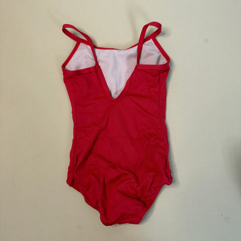 Body‎ Wrappers Red Camisole Leotard Pro WEAR BWP024 Adjustable 4-6 G Like New - Picture 2 of 6
